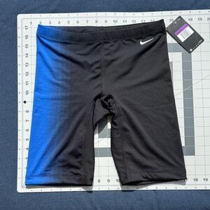 Nike Black and Blue Gradient Swimsuit Jammer NWT